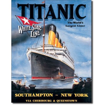 Enseigne Titanic en métal  / White Star Line